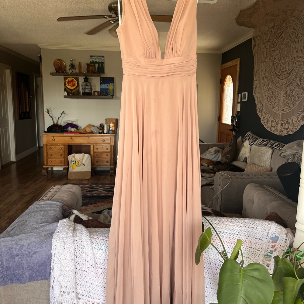 Elegant Peach Evening Gown